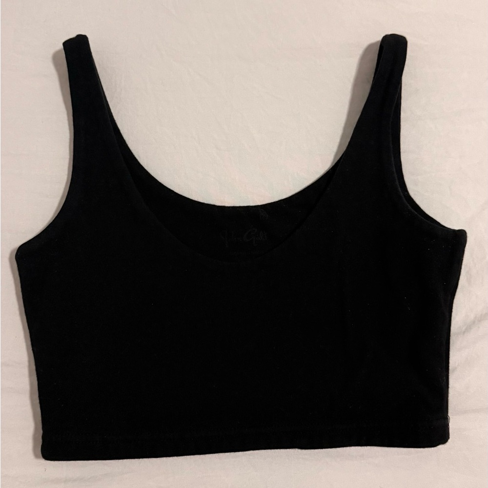 Black Cropped Tank Top